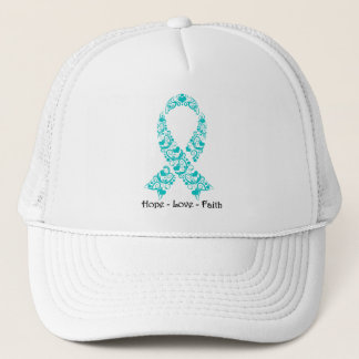 Hope Teal Awareness Ribbon Trucker Hat