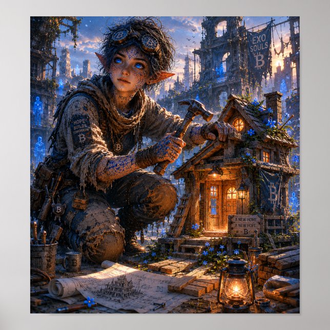Hope / The Builder / Abandoned Square Poster (Front)