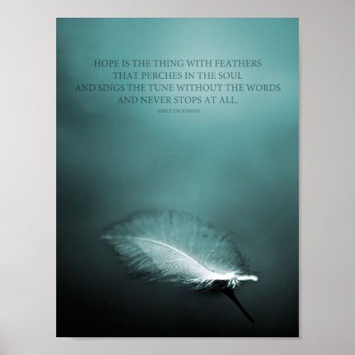 Hope _ thing with feathers poster