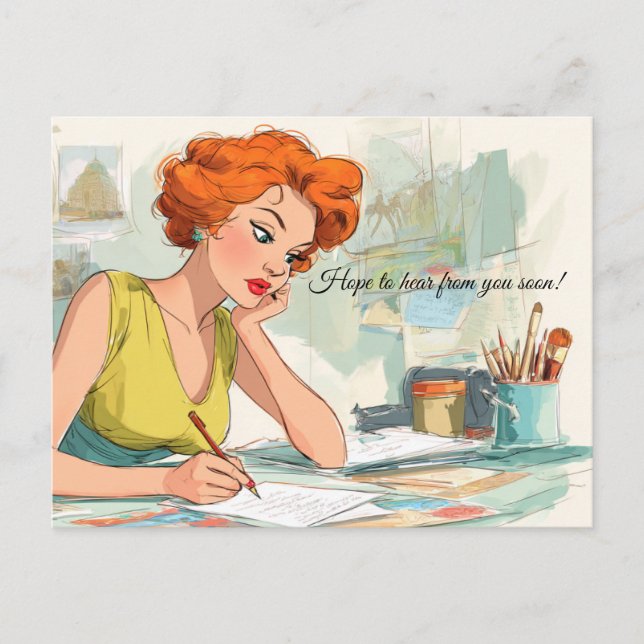Hope to hear from you soon! Postcard  (Front)