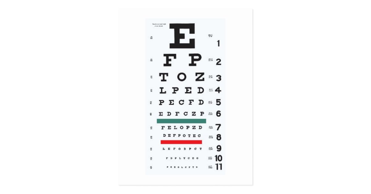 Hope to see you soon : Eye Chart Postcard | Zazzle