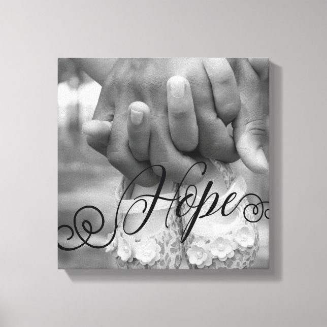 HOPE Typography Photo Overlay Canvas Print (Front)