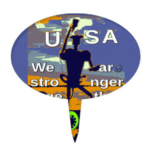 Hope USA We are Stronger Together Inspirational Cake Topper