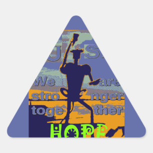Hope USA We are Stronger Together Inspirational Triangle Sticker