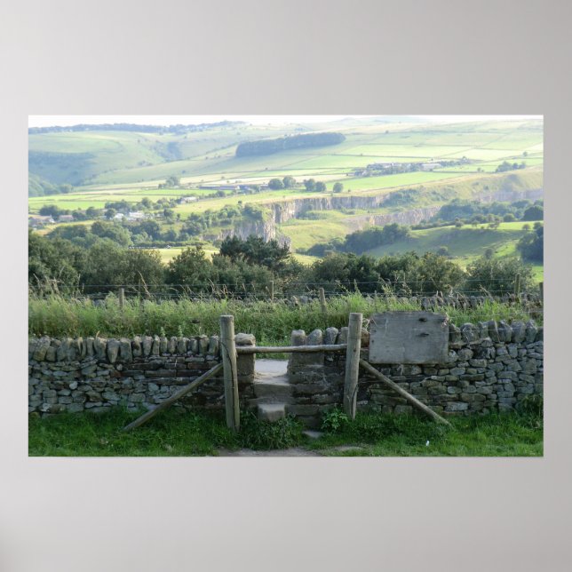 Hope Valley in the Derbyshire Dales Poster (Front)