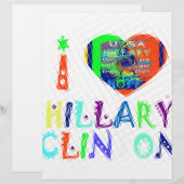Hope Vote Blue Lovely Reflection Amazing Hillary (Front/Back)