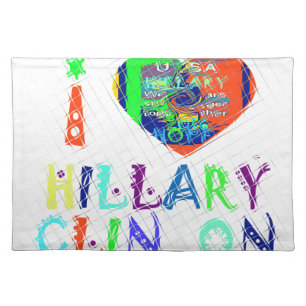 Hope Vote Blue Lovely Reflection Amazing Hillary Placemat