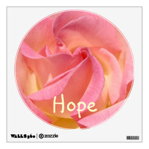 Hope wall decals Pink Rose Flower Spiral Roses