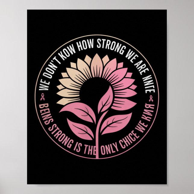 Hope Wins Everyday Breast Cancer Awareness Support Poster (Front)