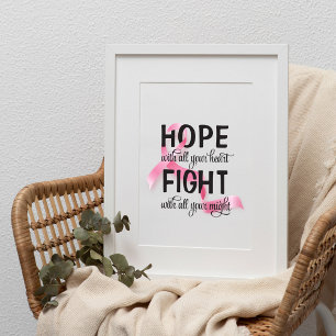 Hope with all your heart Cancer Poster