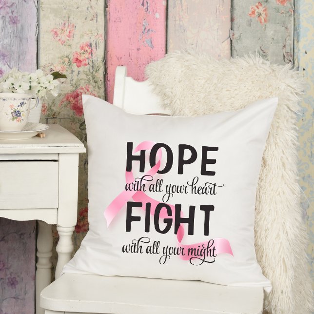 Hope with all your heart  throw pillow (Creator Uploaded)
