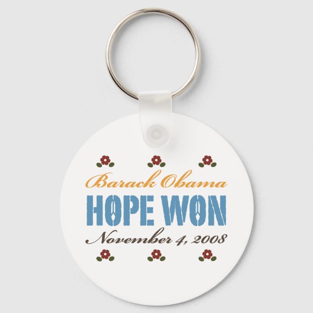Hope Won Obama Key Chain (Front)