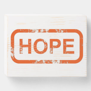 Hope Wood Box Sign