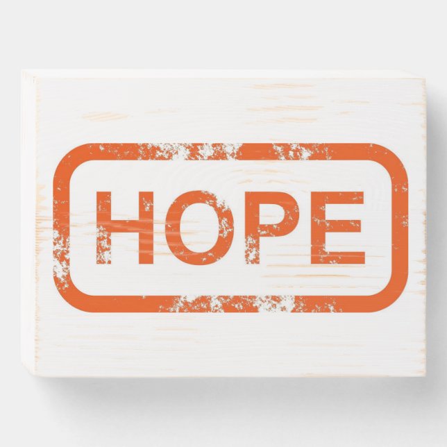 Hope Wood Box Sign (Front Horizontal)