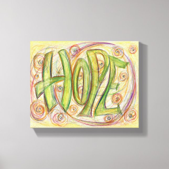 Hope Word Art Painting Wrapped Canvas Art (Front)