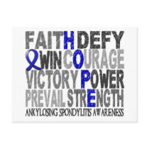 Hope Word Collage Ankylosing Spondylitis Postcard