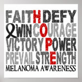 Melanoma Warrior Unbreakable Awareness Skin Cancer Poster for Sale by  ZNOVANNA