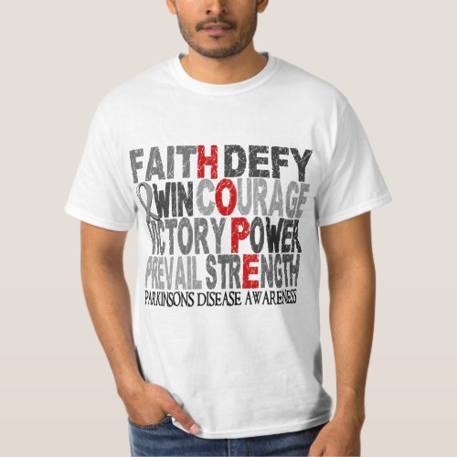Hope Word Collage Parkinsons Disease T_Shirt