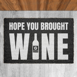 Funny Wine Quote Hai Portato Il Vino Italian Did You Bring Wine Door Mat  Rug Carpet Floor Doormat for Wine Lover Gift Home Decor - AliExpress