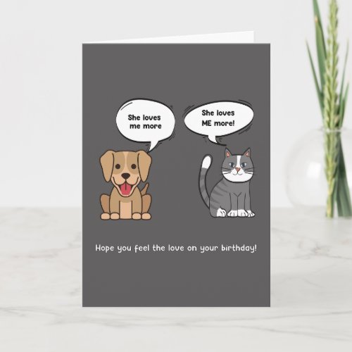 Hope You Feel The Love On Your Birthday Pet Mom Card
