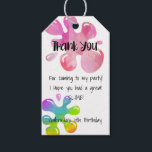 Hope  You Had A Great Slime Thank You  Favor Tag<br><div class="desc">Add a personal touch to your party guests favors with this gift tag. It has a white background with blobs of colorful slime around the edges. It reads "thank you for coming to my party! I hope you had a great SLIME." Personalize by adding the birthday child's name. Check out...</div>