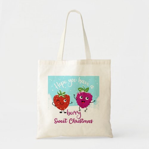 hope you have a berry sweet christmas card tote bag