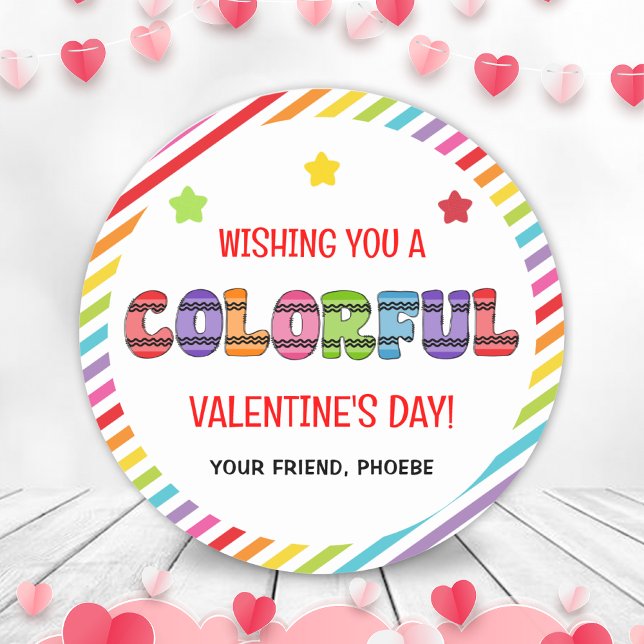 Hope You Have A Colorful Valentines Day Stickers (Hope You Have A Colorful Valentines Day Stickers)