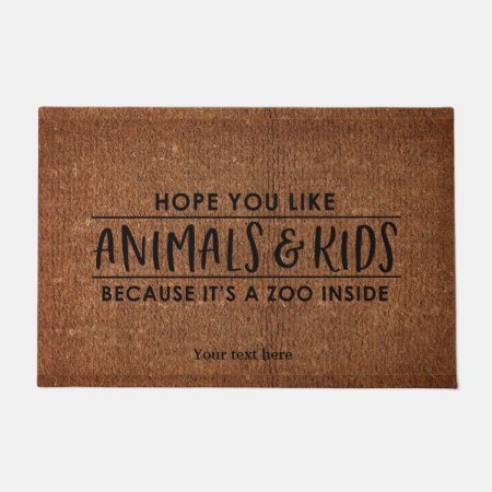 Hope You Like Animals & Kids Doormat