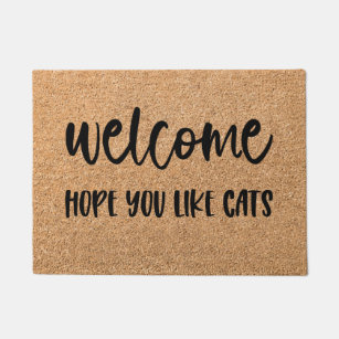 Leave Cat' Welcome Door Mat