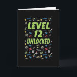 HOPE YOUR 12th BIRTHDAY LEVEL UNLOCKED Card<br><div class="desc">THANKS FOR STOPPING BY ONE OF MY EIGHT STORES!! GREAT FOR THE "VIDEO GAME BUFF"</div>