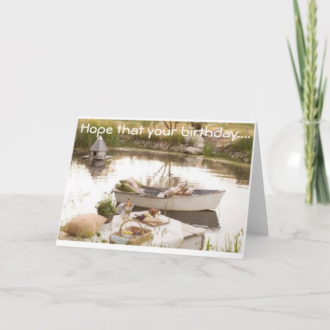 HOPE YOUR BIRTHDAY IS ENJOYABLE-LIKE A PICNIC  CAR CARD (Front)