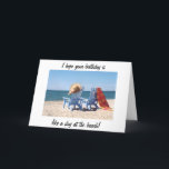 HOPE YOUR BIRTHDAY IS LIKE A DAY AT THE BEACH CARD<br><div class="desc">THIS BEACH SCENE AND THE WORDS-HOPE YOUR BIRTHDAY IS LIKE A DAY AT THE BEACH-MAKES A GREAT CARD FOR "ANYONE" IN "YOUR LIFE!"</div>
