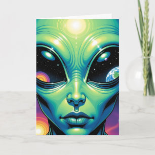 Hope your Birthday is Otherworldly Alien Card