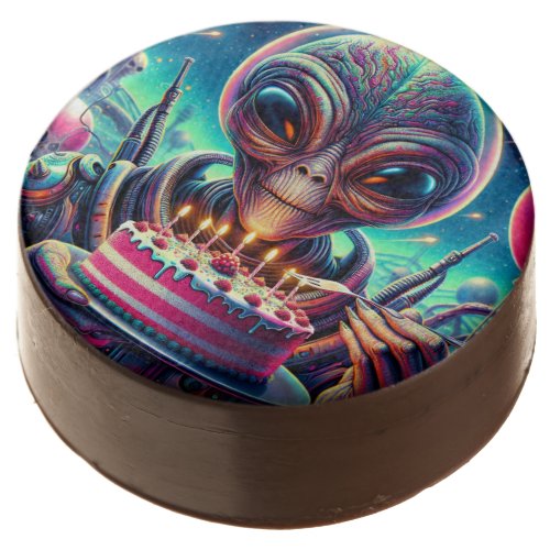 Hope Your Birthday is Out of this World  Alien Chocolate Covered Oreo