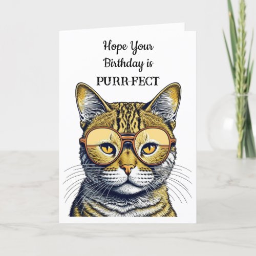 Hope your Birthday is Purr_fect Holiday Card