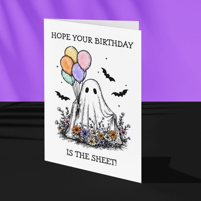 Hope Your Birthday is the Sheet Halloween ghost Card (Creator Uploaded)