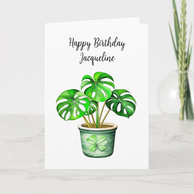 Hope Your Birthday is Unbelievable Plant Pun Card (Front)