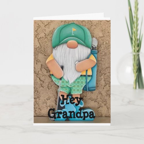 HOPE YOUR CHRISTMAS IS UP TO PAR GRANDPA HOLIDAY CARD