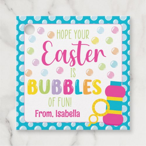 Hope Your Easter is Bubbles of Fun Favor Tags