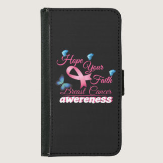 Hope Your Faith Breast Cancer Awareness Samsung Galaxy S5 Wallet Case