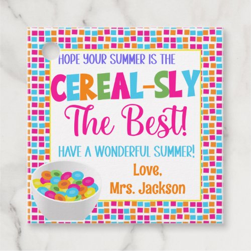 Hope Your Summer is Cereal_Sly the Best Favor Tags