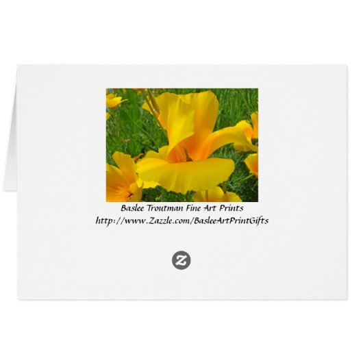 hope you're doing fine and dandy Cards Poppies (Back Horizontal)