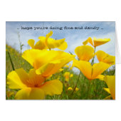 hope you're doing fine and dandy Cards Poppies (Front Horizontal)