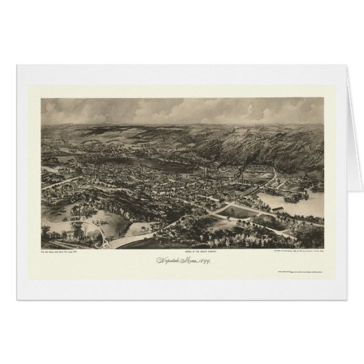 Hopedale, MA Panoramic Map - 1899 Cards (Front Horizontal)