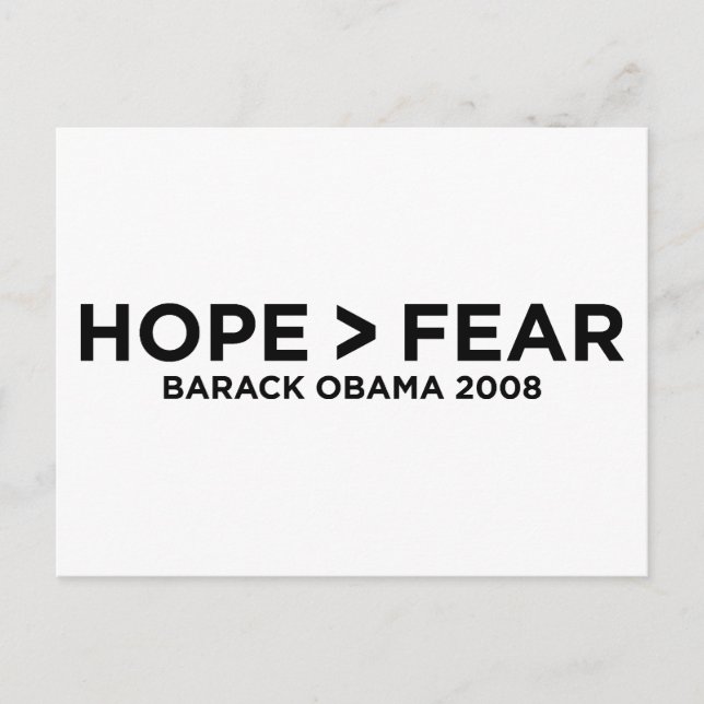 hopefear postcard (Front)
