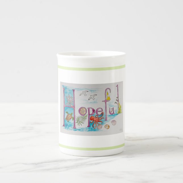 Hopeful Bone China Mug (Front)