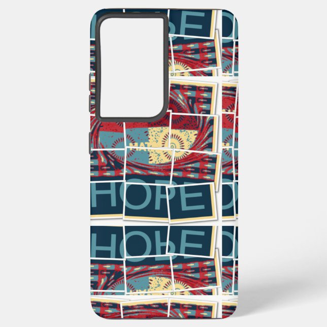 Hopeful Elegance: Beautiful Phrase Pop Art  Samsung Galaxy Case (Back)