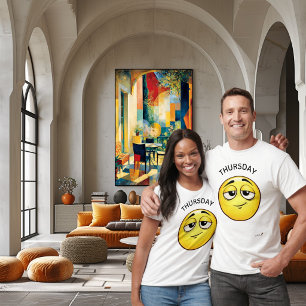 Hopeful Emoji Thursday Mood Design T-Shirt