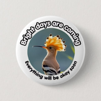 Hopeful Hoopoe Button