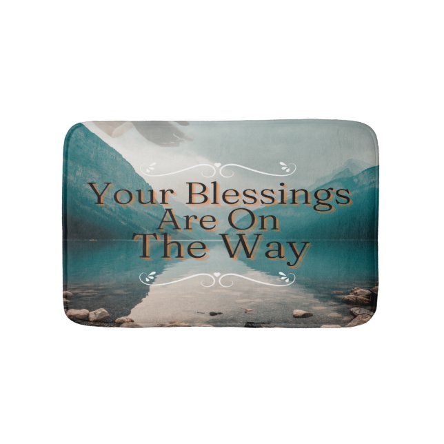 Hopeful Horizons Blessings from Above Bath Mat (Front)